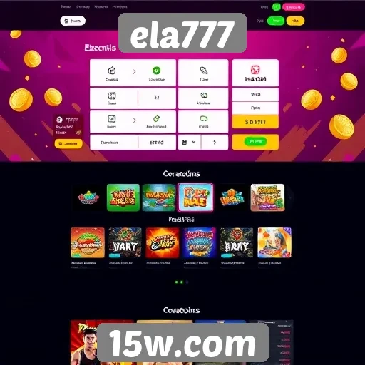 Interface do site Ela777 é amigável para novos usuários